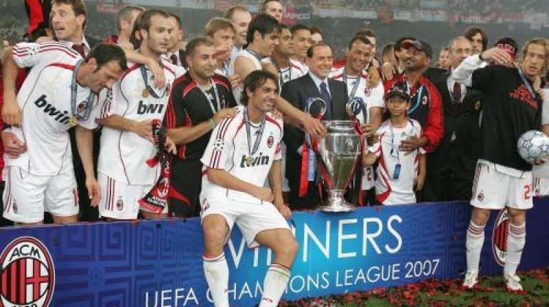 ''Milan'' komanda pēc uzvaras Čempionu līgā
Foto: Professional Sport