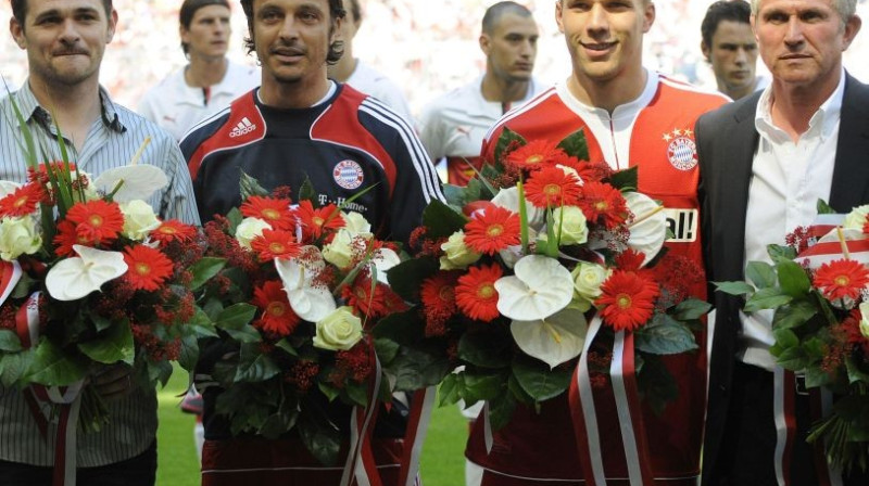 No "Bayern" atvadās spēlētāji Villijs Sanjols, 
Masimo Odo un Lukašs Podoļskis, kā arī 
treneris Jups Hainkess
Foto: AFP