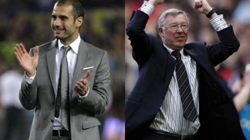 Treneri Pepe Gvardiola un Alekss Fergusons
Foto: AP, AFP