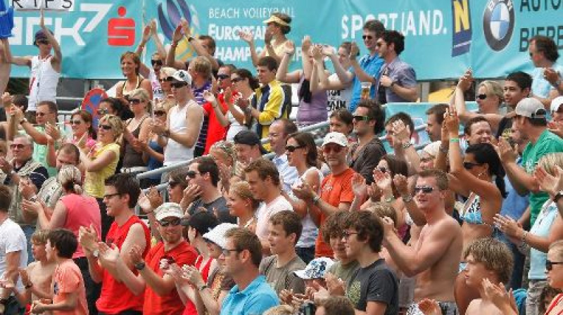 Fani krietni aktīvāk atbalstīja Vācijas duetu
Foto: www.eurobeachtour.com