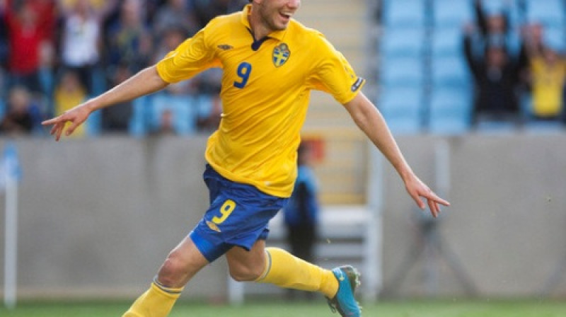 Markuss Bergs šajā spēlē guva trīs vārtus
Foto: Scanpix Sweden