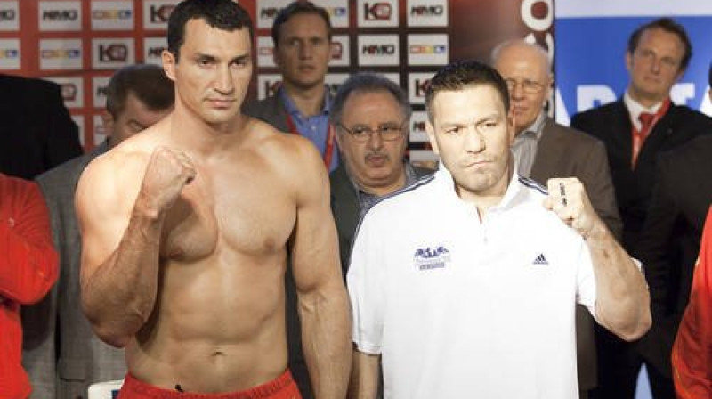 Vladimirs Kļičko un Ruslans Čagajevs
Foto: boxing.de