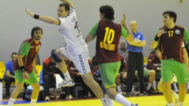 Jānis Glušaks spēlē ar Portugāli
Foto: Romualds Vambuts, Sportacentrs.com