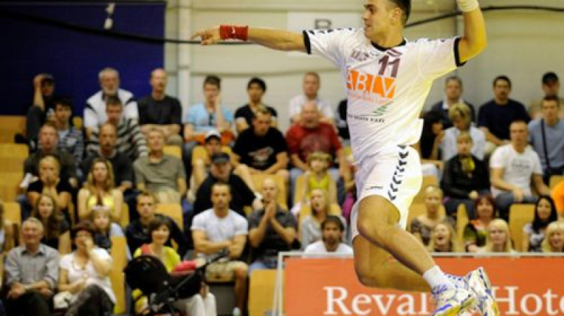 Latvijas izlases handbolists Jānis Pavlovičs
Foto: Romāns Kokšarovs, Sporta Avīze, f64