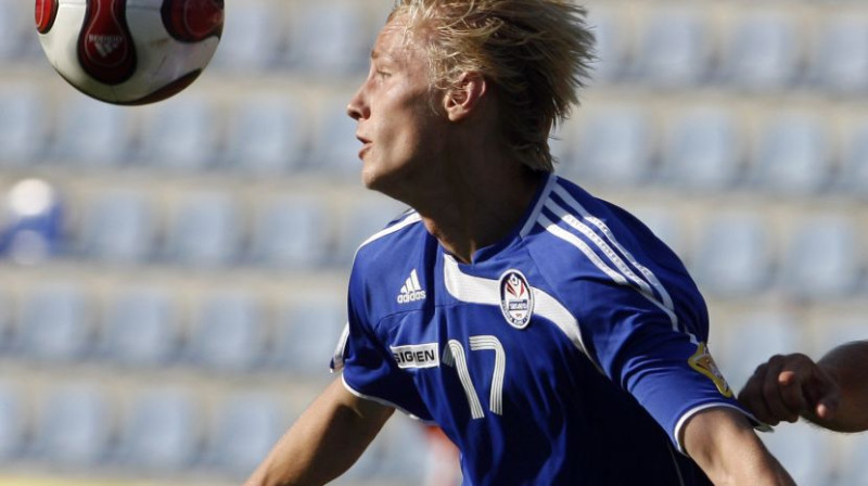 Trīs vārtus "Skonto" labā guva Ivans Lukjanovs, kļūstot par čempionāta rezultatīvāko spēlētāju
Foto: Romans Kokšarovs, Sporta Avīze, f64