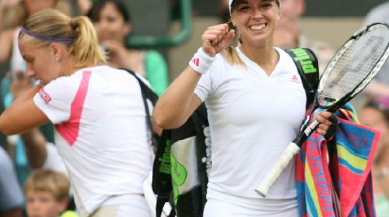 Svetlana Kuzņecova un Sabīne Lisicki
Foto: AFP