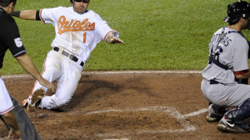 Baltimoras "Orioles" uzvaru nesošais punkts.
Foto: AP