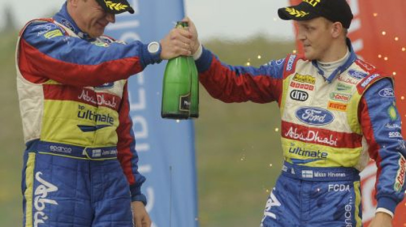 Kamēr Latvala sēro, tikmēr Hirvonens ar savu
stūrmani svin uzvaru
Foto: AP