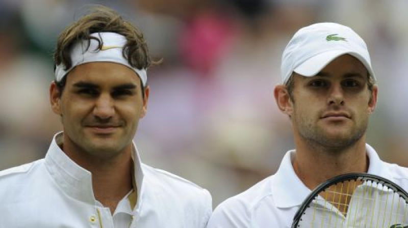 Rodžers Federers un Endijs Rodiks
Foto: AFP