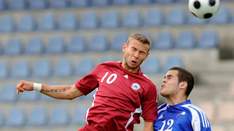 Edgars Gauračs Fēru salās guva trīs vārtus.
Foto: Romans Kokšarovs, Sporta Avīze, f64