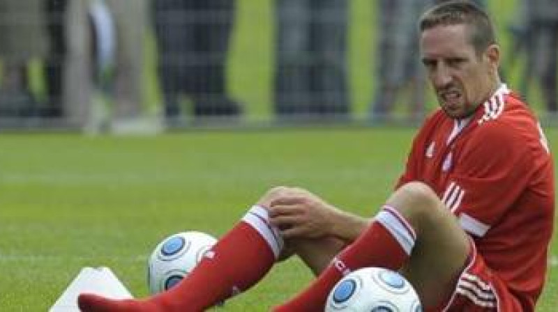 Franks Riberī Minhenes "Bayern" treniņā.