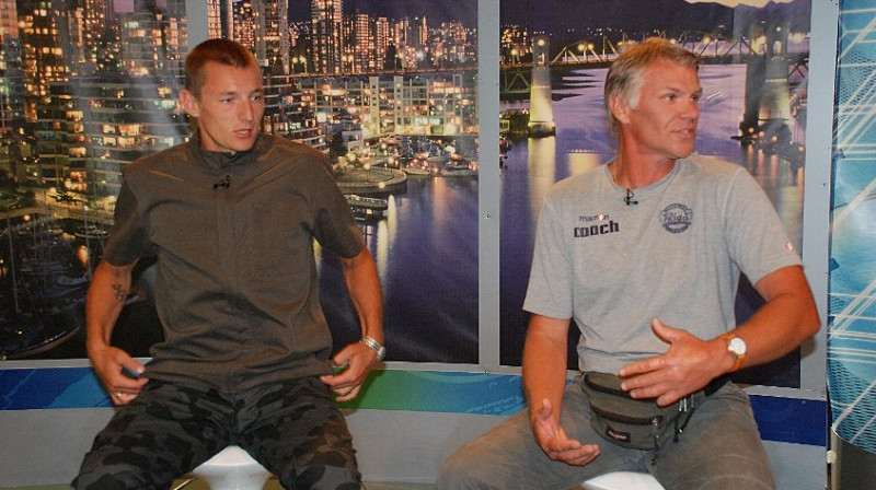 Mārtiņš Pļaviņš un Aigars Birzulis
Foto: LTV Sports