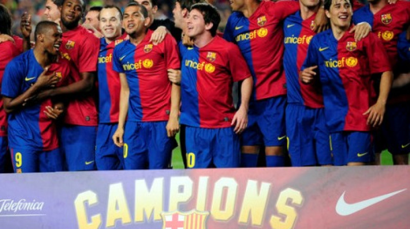 "Barcelona" - 2008./2009. gada sezonas čempione
Foto: AP