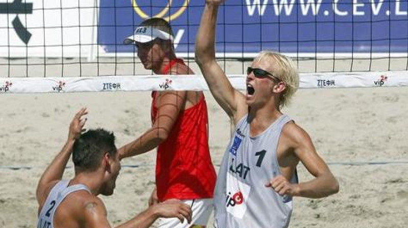 Toms Šmēdiņš un Artis Caics
Foto: www.cev.lu