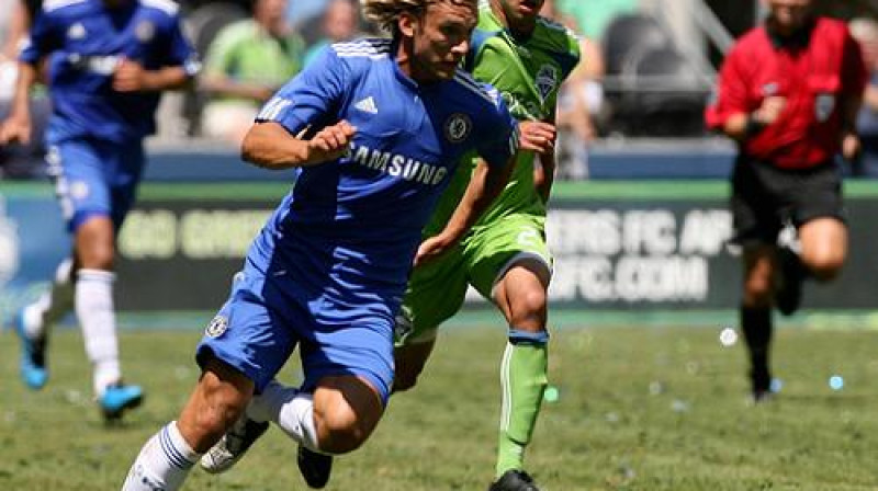 Andrejs Ševčenko aizvadīja puslaiku "Chelsea" rindās
Foto: AFP