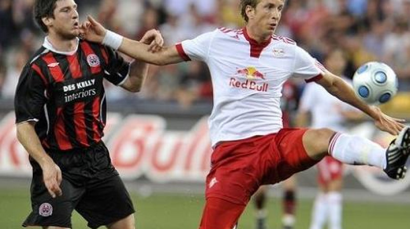 Epizode no "Salzburg" un "Bohemians" pirmā mača
Foto: AP