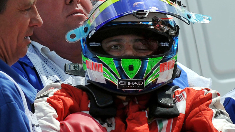 Felipe Masa pēc negadījuma
Foto: AFP
