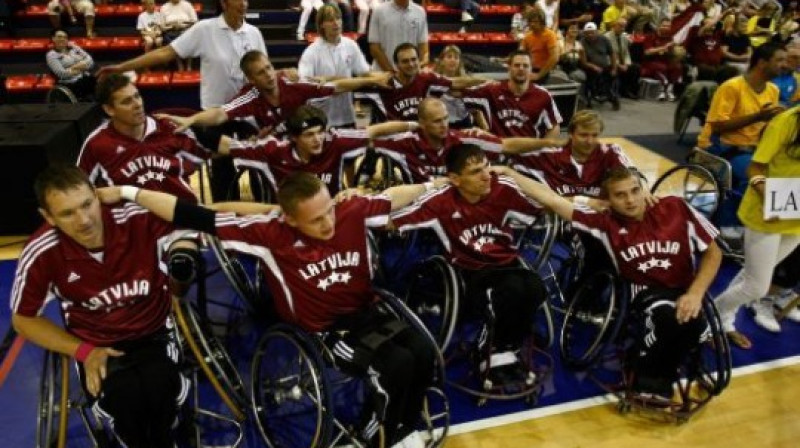 Latvijas ratiņbasketbola izlase
Foto: Romualds Vambuts, eSports.lv