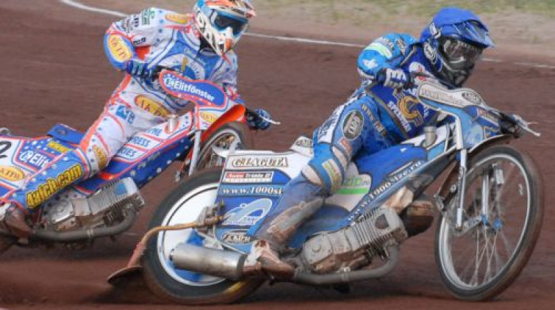 Grigorijs Laguta (pa labi) vakar bija lielisks
Foto: SCANPIX SWEDEN