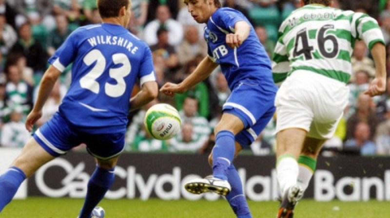 Glāzgovas "Celtic" - Maskavas "Dynamo" spēles epizode
Foto: AP