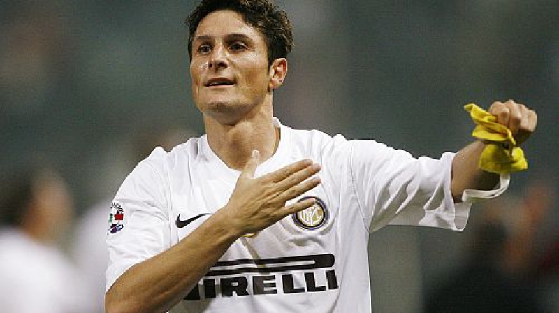 ''Inter'' komandas kapteinis Havjers Dzaneti
Foto: AFP