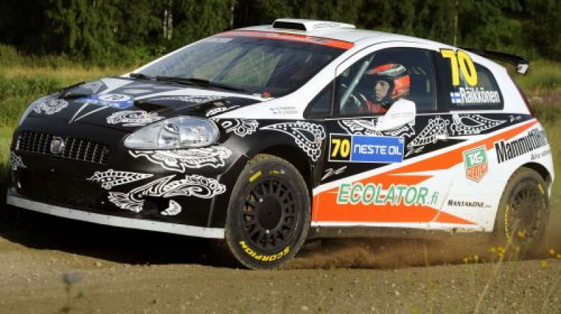 Kimi Raikonens Somijas rallijā
Foto: AP