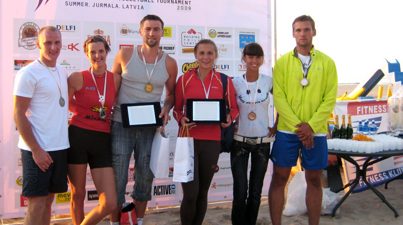 "Dzintari OPEN 2009" turnīra godalgoto vietu ieguvēji
Foto: Aleksandrs Sautins