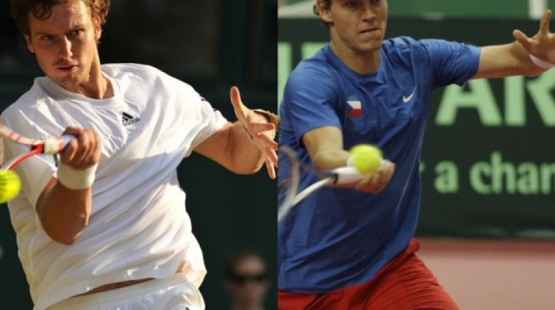 Ernests Gulbis pret Tomasu Berdihu
Foto: AFP