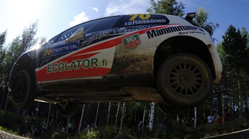 Kimi Raikonens Somijas rallijā
Foto: AP
