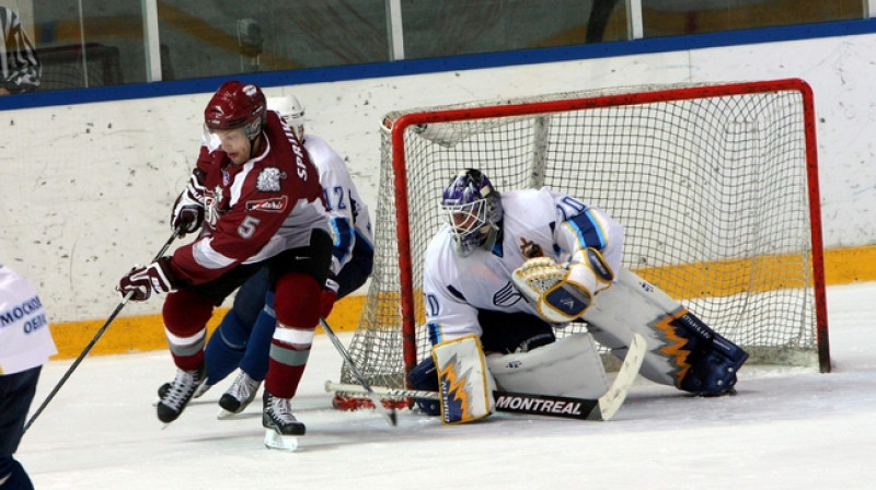 Jānis Sprukts šovakar guva vienus vārtus
Foto: hcdinamo.org