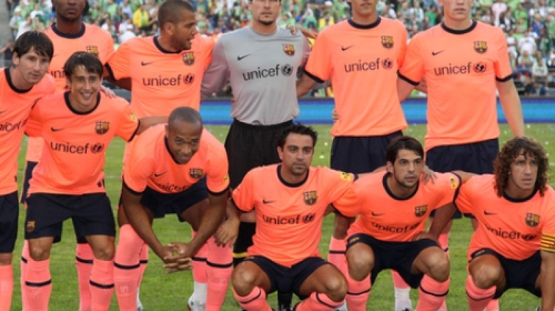 "Barcelona" futbolisti
Foto: AFP