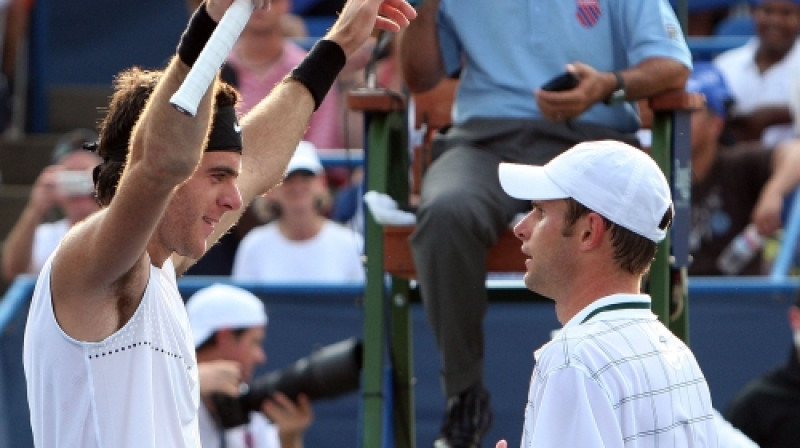 Huans Martins Del Potro un Endijs Rodiks
Foto: AFP