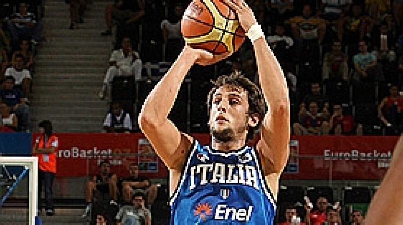 Marko Belinelli pret somiem guva 23 punktus.
Foto:fibaeurope.com