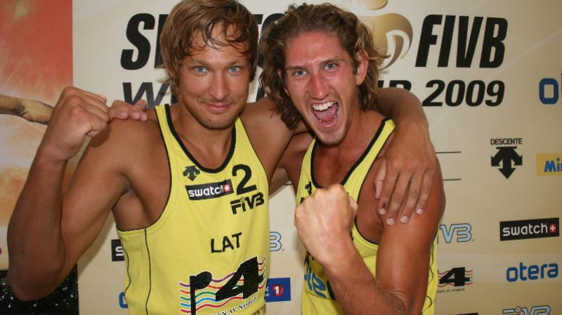 Ruslans Sorokins un Aleksandrs Samoilovs
Foto: www.fivb.com