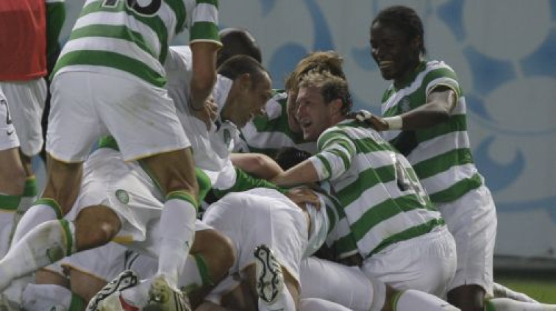 Vai "Celtic" līksmos arī pēc spēlēm pret "Arsenal''?
Foto: SCANPIX SWEDEN