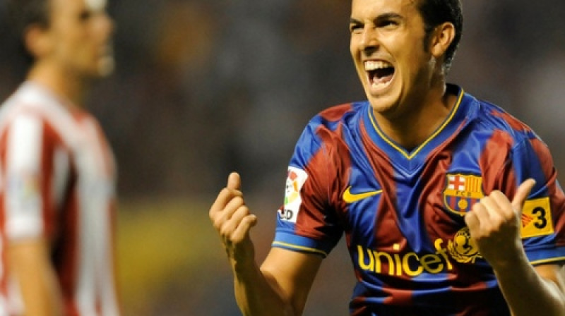 Pedro ("Barcelona") guva uzvaras vārtus Superkausa pirmajā mačā
Foto: AP