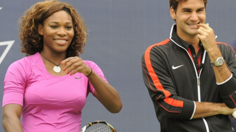 Serēna Viljamsa un Rodžers Federers
Foto: AFP