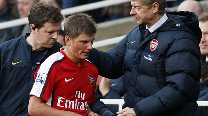 Andrejs Aršavins un Arsēns Vengers
Foto: AFP