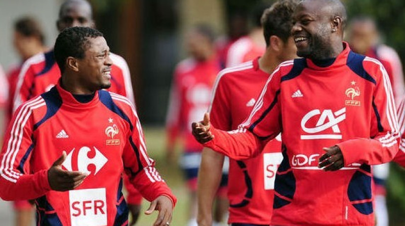 Francijas futbola izlase spēlei gatavojas jautrā noskaņojumā
Foto: AFP