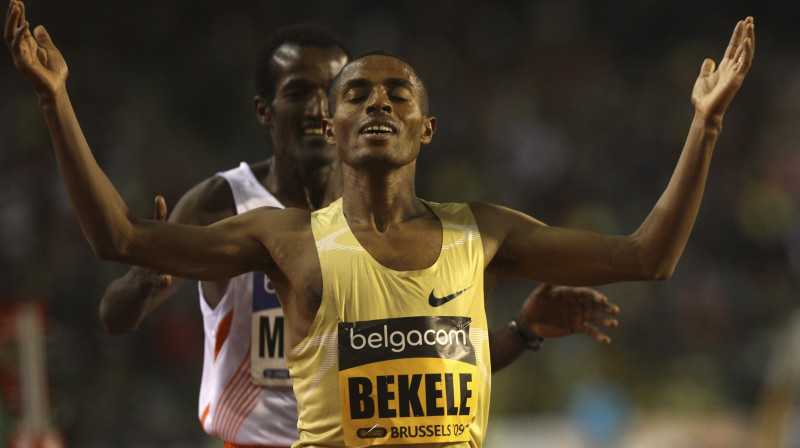 Izcilais etiopiešu skrējējs Kenenisa Bekele uzvar kārtējo reizi.
AP foto