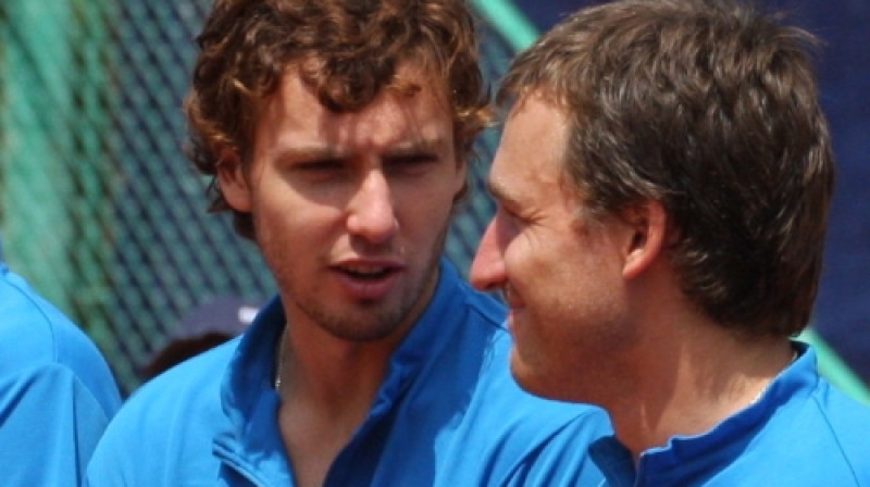 Ernests Gulbis un Deniss Pavlovs
Foto: Gintars Kavacis