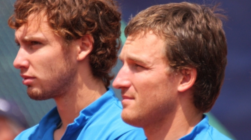 Ernests Gulbis un Deniss Pavlovs
Foto: Gintars Kavacis