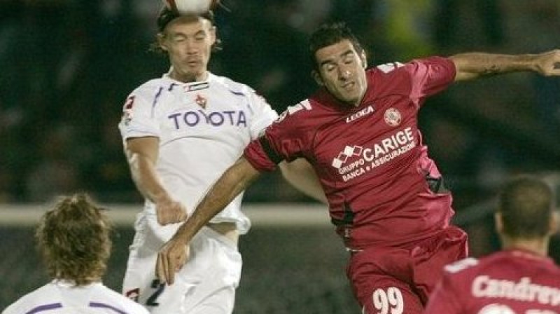 Epizode no "Livorno" - "Fiorentina" cīņas
Foto: AP