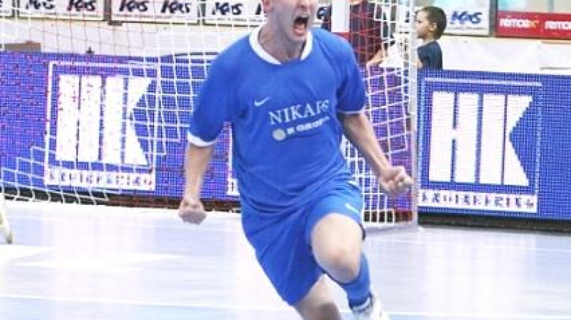 Aleksejs Baranovs pēc uzvaras vārtu guvuma
Foto: www.fkerapack.cz