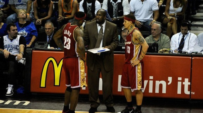 Lebrons Džeimss, Maiks Brauns un Delonte Vests
Foto: Getty Images