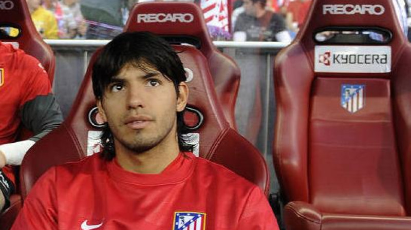 Serhio "Kuns" Aguero un Madrides "Atletico" šovakar lūkos izcīnīt pirmo uzvaru
Foto: AFP