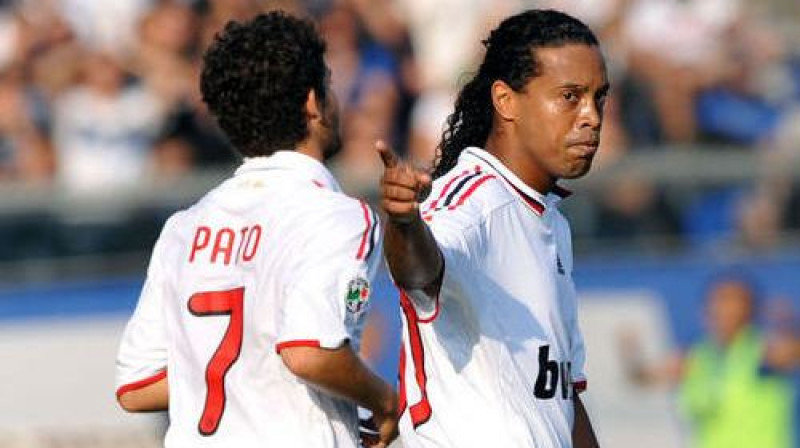 Ronaldinju sejā pārāk lielu prieku nevar redzēt pat pēc gūtajiem vārtiem
Foto: AFP