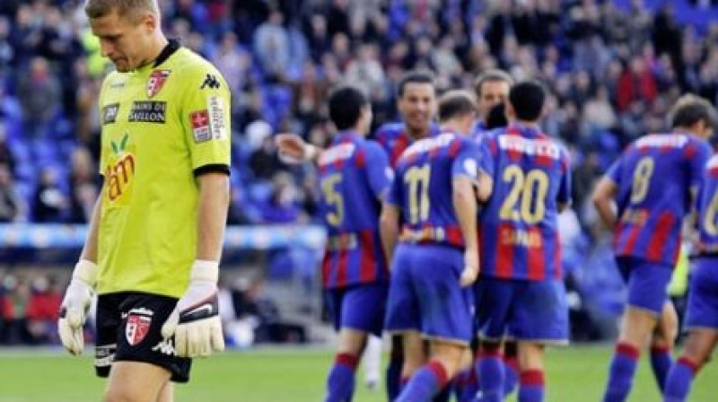 Andris Vaņins pēc ielaistajiem vārtiem
Foto: www.lematin.ch
