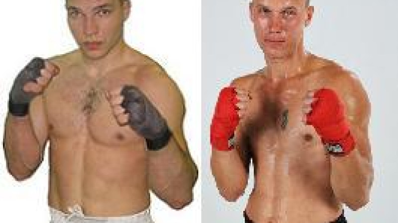 Dmitrijs Kaļmus un Mareks Lavrinovičs
Foto: fightclub.lv