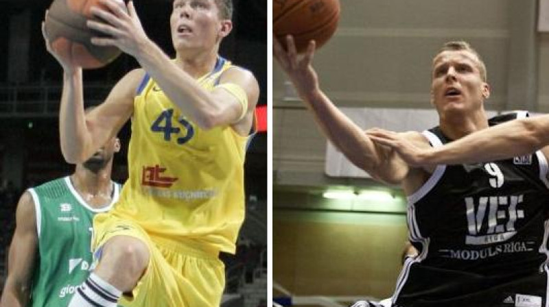 Dairis Bertāns un Gatis Jahovičs 
Foto: Romāns Kokšarovs, Sporta Avīze, f64 / VEF Rīga